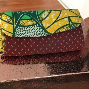 Small African print clutch